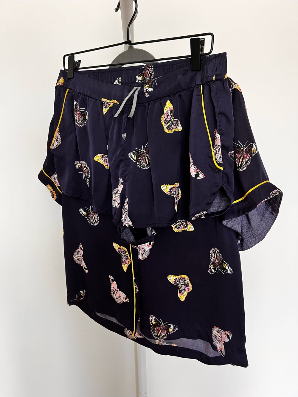 Anthropologie Navy Butterfly-Print Short Pajama Set - Picture 15 of 16